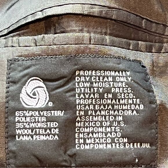 Towncraft Men's Sport Coat Light Gray with white pinstripe Size 48R - Picture 9 of 9